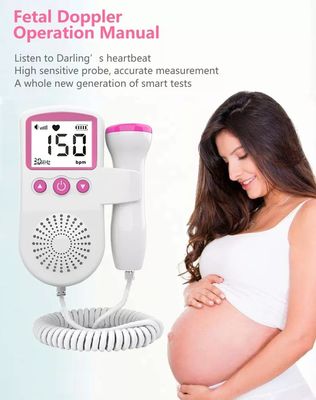 Gebelik İçin Taşınabilir Fetal Doppler Kalp Monitörü Bebek Cep Doppler Monitörü