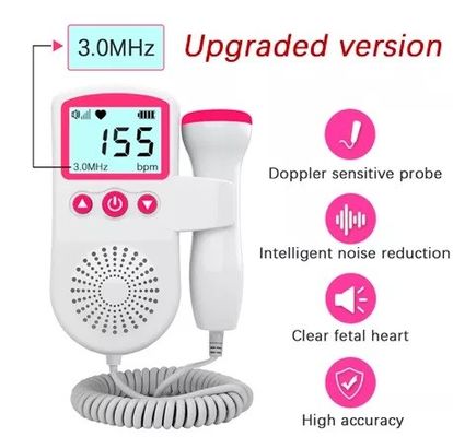 Gebelik İçin Taşınabilir Fetal Doppler Kalp Monitörü Bebek Cep Doppler Monitörü