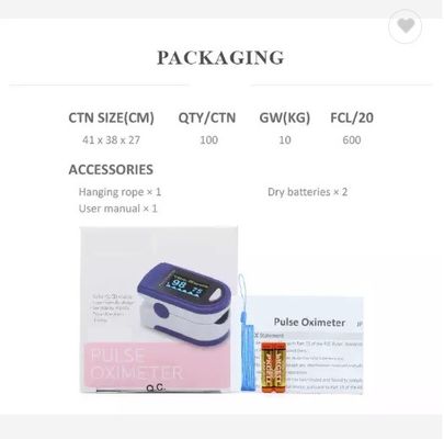 OLED Ekran Spo2 Taşınabilir Parmak Ucu Nabız Oksimetresi Nabız Spo2