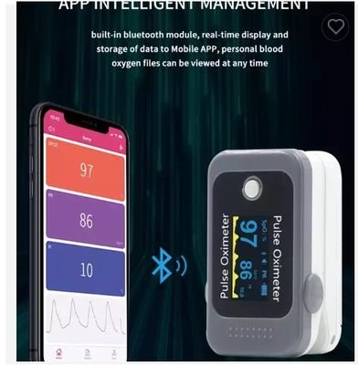 Yetişkin Pediatrik Yenidoğan Oksimetre Şarj Edilebilir Bluetooth Parmak Ucu El Nabız Oksimetresi