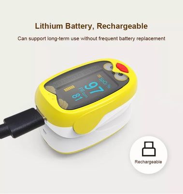 OLED Taşınabilir Çocuk Çocuk Yenidoğan Nabız Oksimetreleri Şarj Edilebilir Parmak Ucu Nabız Oksimetresi