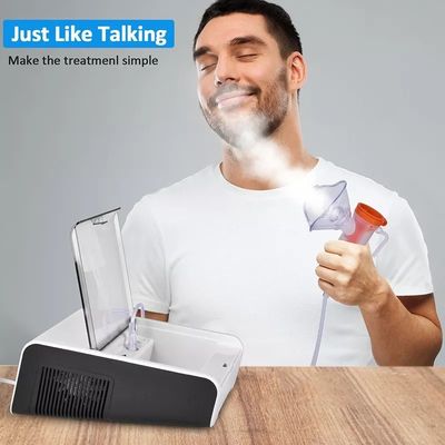Tıbbi Yetişkin Çocuk Taşınabilir Nebulizatör Makinesi Gürültüsüz Bebek İnhalatör Kompresör Nebulizatör