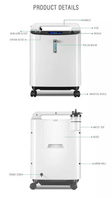 Saflık Alarmı Beyaz Renk ile 5L% 93 Tıbbi Ev Respironics Oksijen Konsantratörü