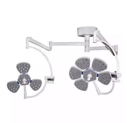 LED Cerrahi Işık Çiçek Şekli Led Ameliyat Işığı Çift Dome Gölgesiz Ameliyat Lambası