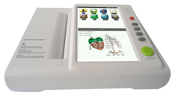 12 Kanal Dijital Elektrokardiyograf Metal Taşınabilir EKG Makinesi CE ISO