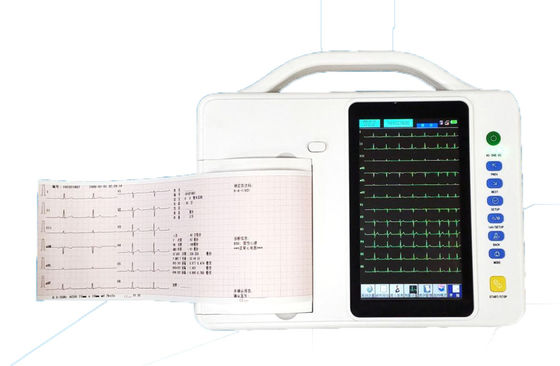 6 kanal EKG Makinesi Elektrokardiyograf Dokunmatik Ekran